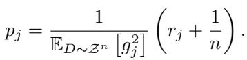 Equation for the GENIE preconditioner p_j.
