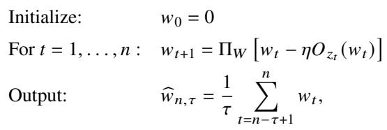 One-Pass SGD Algorithm