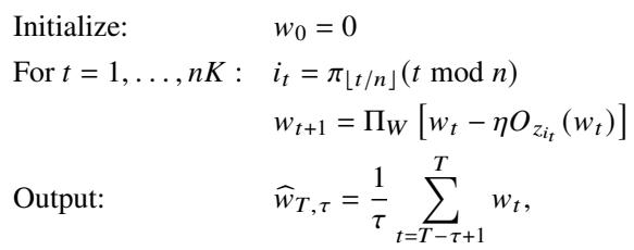 Multi-Pass SGD Algorithm