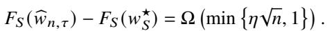 Empirical Risk Lower Bound