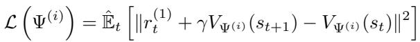 Equation for multi-critic loss function.