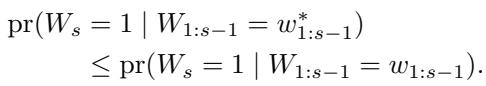 Inequality representing the monotonicity assumption.