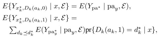 Identification of expected nested potential outcomes (inverse case).