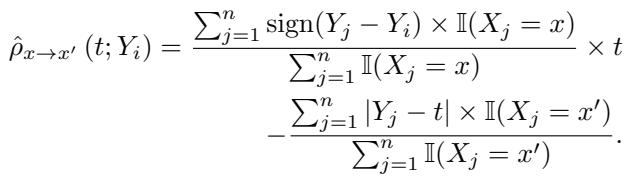 Estimation objective function.