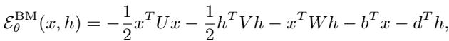 A bipartite graph structure of an RBM.