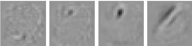 Figure 3 (e): Neuron B’s filter evolution across 0%, 10%, 20%, and 50% destruction.