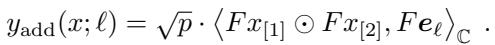 Equation for Fourier Multiplication Algorithm for modular addition.