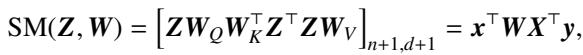 The sequence model’s output is a function of the query, the context features, and the context labels.