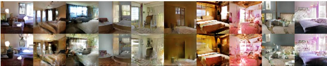 Normal bedrooms (top) vs. window-filter dropped bedrooms (bottom).