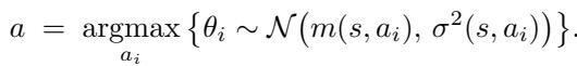 Thompson Sampling Equation
