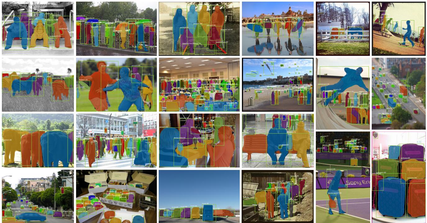 Figure 5 shows more examples of Mask R-CNN’s outputs.