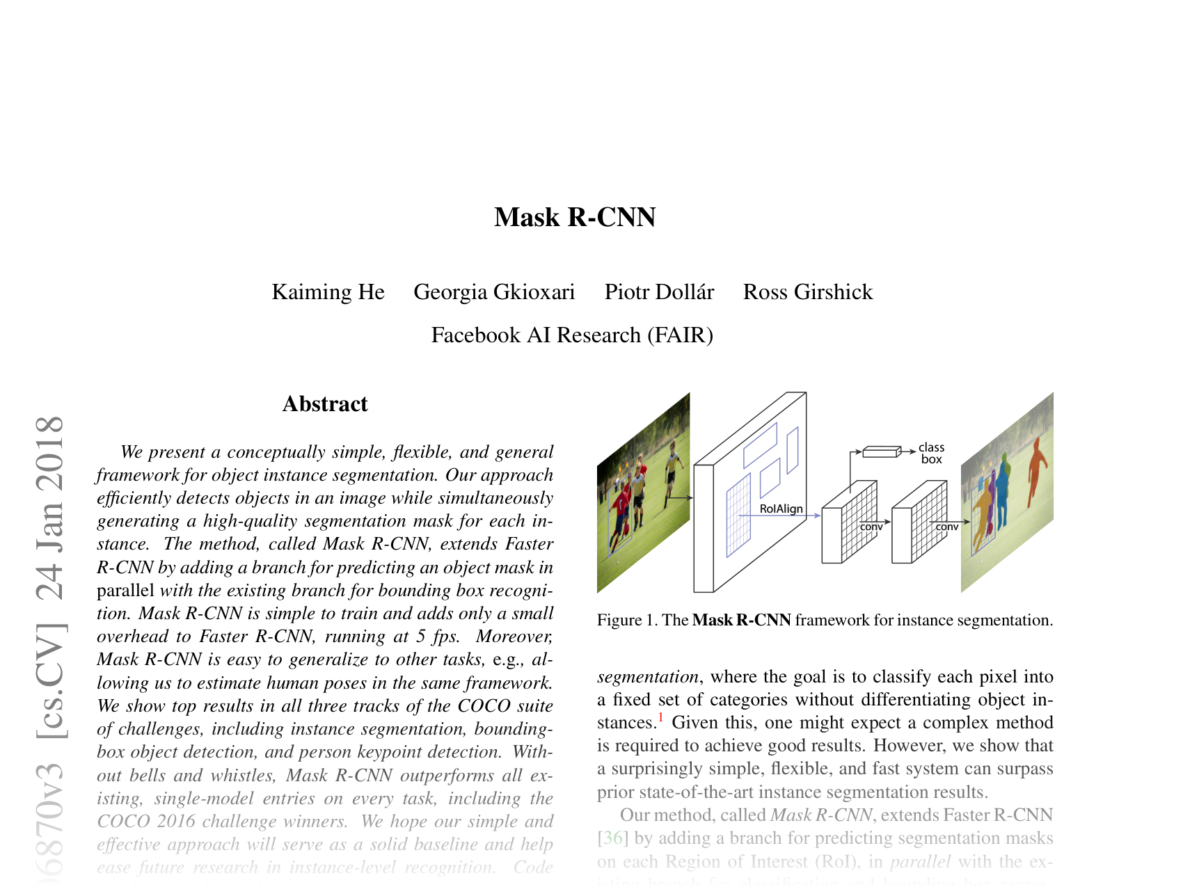 [Mask R-CNN 🔗](https://arxiv.org/abs/1703.06870)