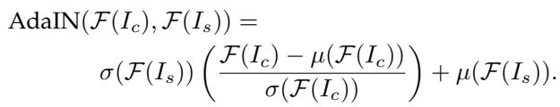 AdaIN equation