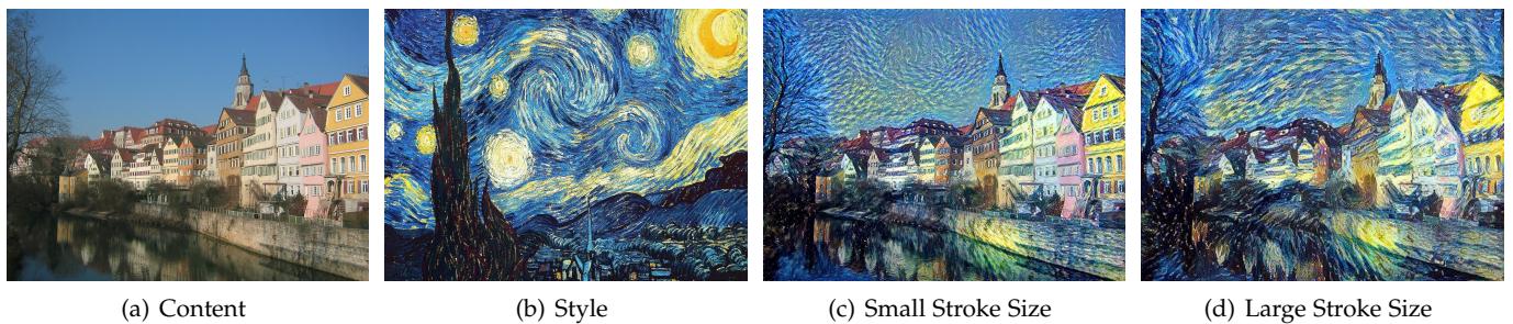 Brush stroke control example