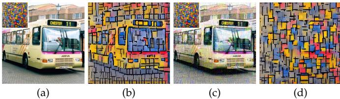 Adversarial example attack on NST