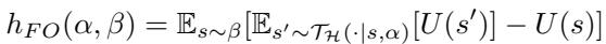 方程 20: 使用确定性价值 U(s) 的全信息启发式公式。
