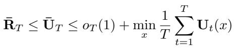 ARUBA 框架的核心不等式，表明平均遗憾受平均遗憾上界控制。