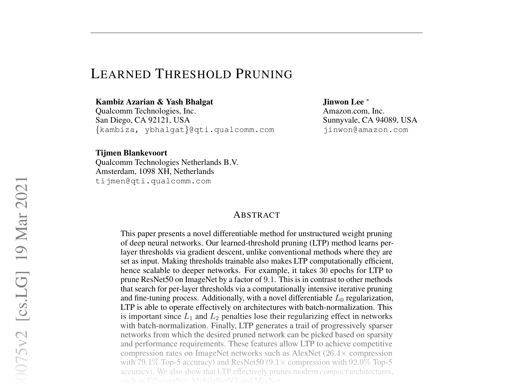 [LEARNED THRESHOLD PRUNING 🔗](https://arxiv.org/abs/2003.00075)