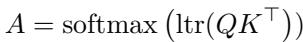 Equation for the causal attention matrix.