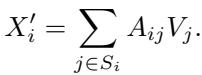 Equation for sparse attention.