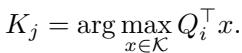 Equation for the Maximum Inner Product Search (MIPS) problem.