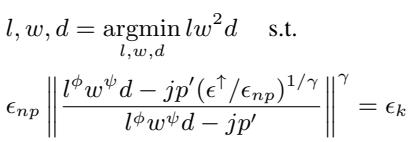 基于缩放定律的优化问题，用于在目标误差下寻找最小网络。