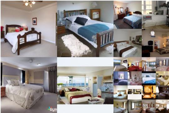 High-quality 256×256 images of bedrooms generated by the DDPM.