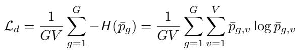 Equation 5: The Diversity Loss function.