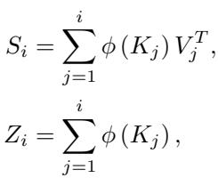 The cumulative sum terms Sᵢ and Zᵢ.
