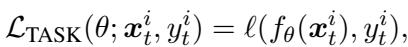 MbPA++ 中单个训练样本的标准任务损失。