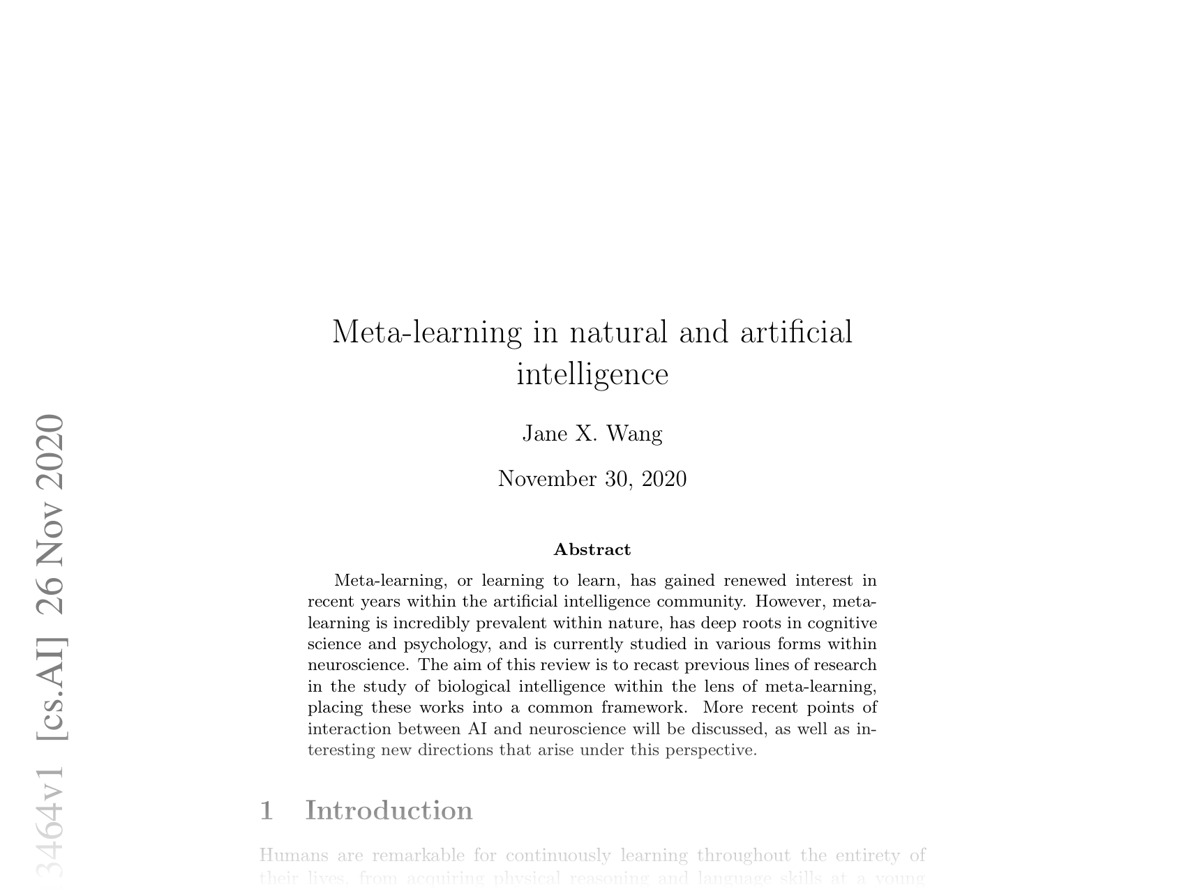 [Meta-learning in natural and artificial intelligence 🔗](https://arxiv.org/abs/2011.13464)