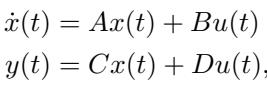 The core equations of a linear state-space model.