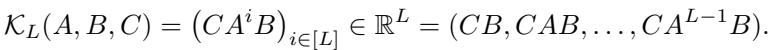 The convolutional kernel of the LSSL.