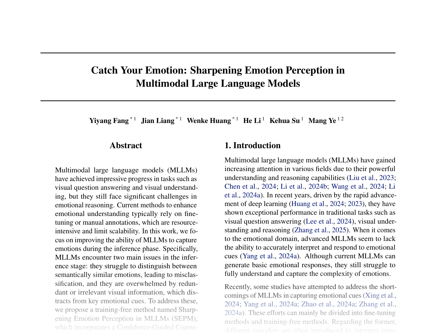 [Catch Your Emotion: Sharpening Emotion Perception in Multimodal Large Language Models 🔗](https://openreview.net/pdf?id=IYOksPHJKT)