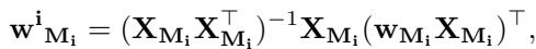 单行中未剪枝权重精确重建的公式。这需要求逆由输入数据导出的矩阵。