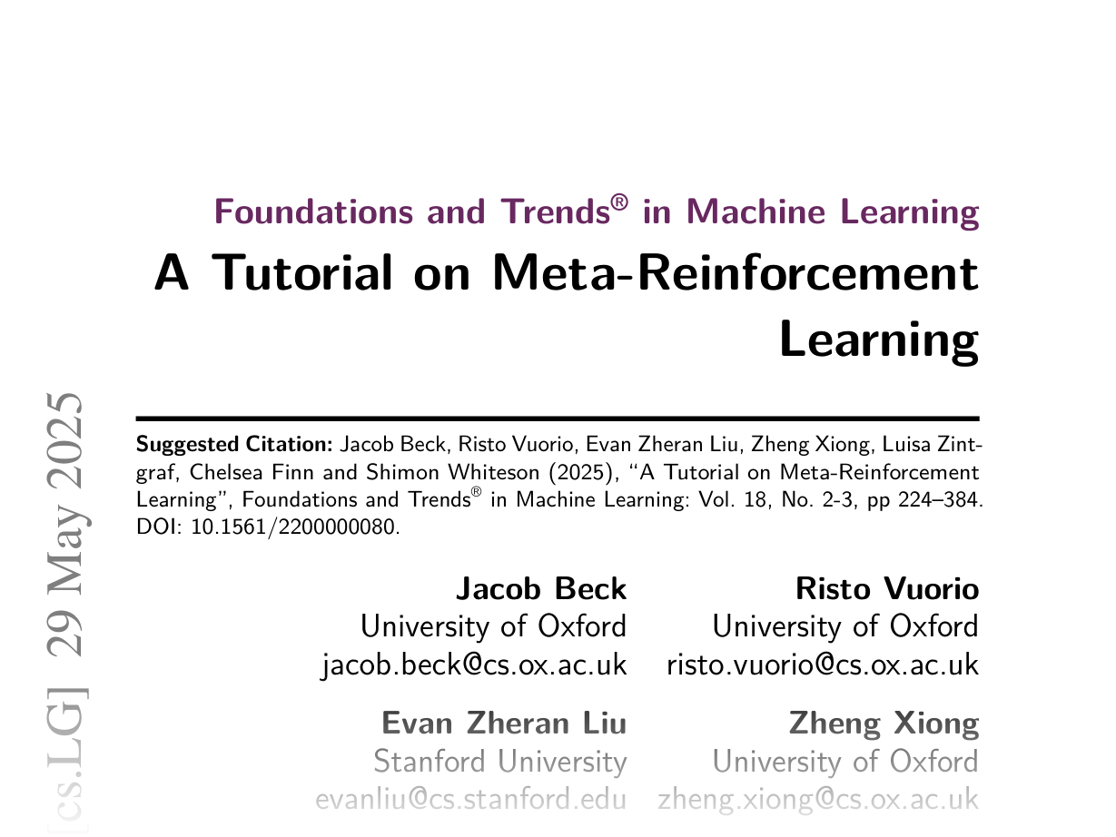 [A Tutorial on Meta-Reinforcement Learning 🔗](https://arxiv.org/abs/2301.08028)