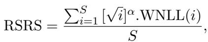 Equation: RSRS Formula