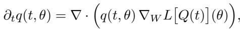 The Wasserstein Gradient Flow equation.