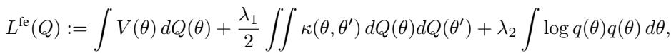 The free energy functional.