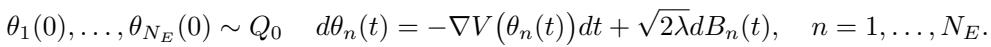 The SDE for Deep Langevin Ensembles.