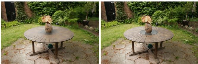 A visual comparison showing a significant drop in quality when limiting the number of splats that receive gradients.