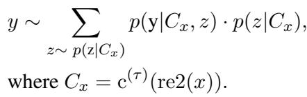Equation showing the probability distribution with the RE2 modification.
