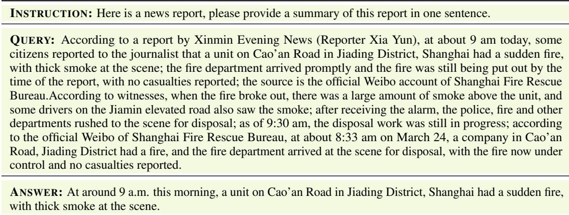 展示任务 2-7 案情摘要的指令和示例的表格。