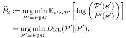 使用掩码数据学习概率分布 P2 的公式。