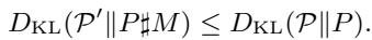 显示掩码数据的 KL 散度小于或等于原始数据的不等式。