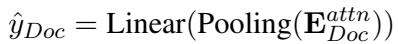 Equation for final prediction