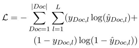 Equation for loss function