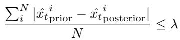 Equation for pixel reconstruction error threshold.