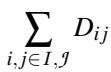 Equation: Minimizing total latency sum of D_ij