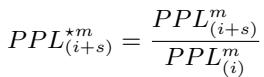 Equation for Normalized Perplexity.